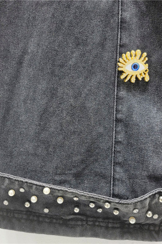 Embellished Barrel Jeans
