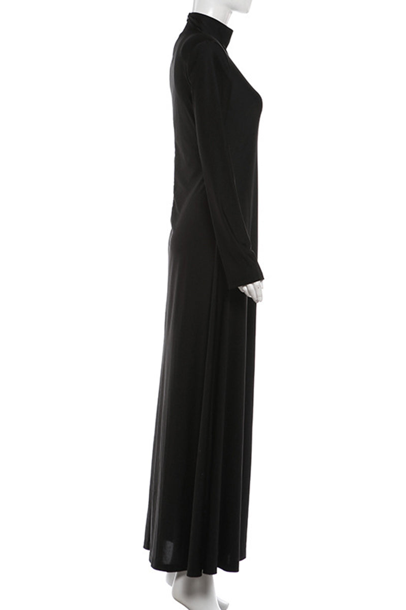 Elegant Long Sleeve Maxi Dress