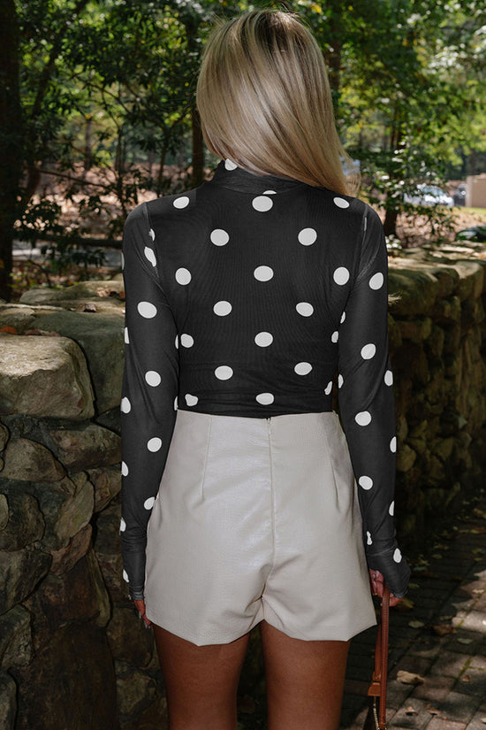 Polka Dot Long Sleeve Bodysuit