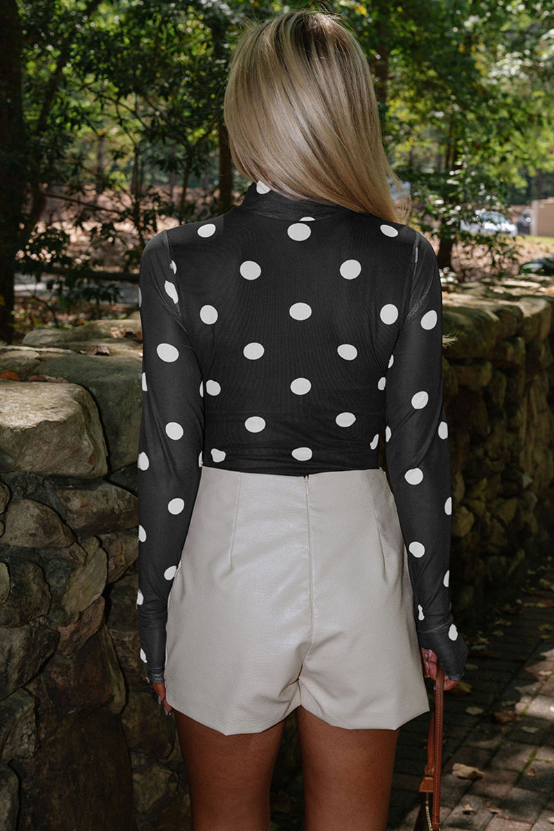 Polka Dot Long Sleeve Bodysuit