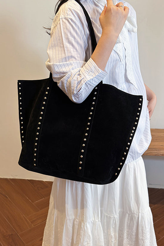 Studded Tote Bag with Elegant Handles