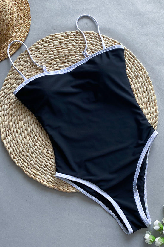 Elegant Strappy One-Piece Swimsuit
