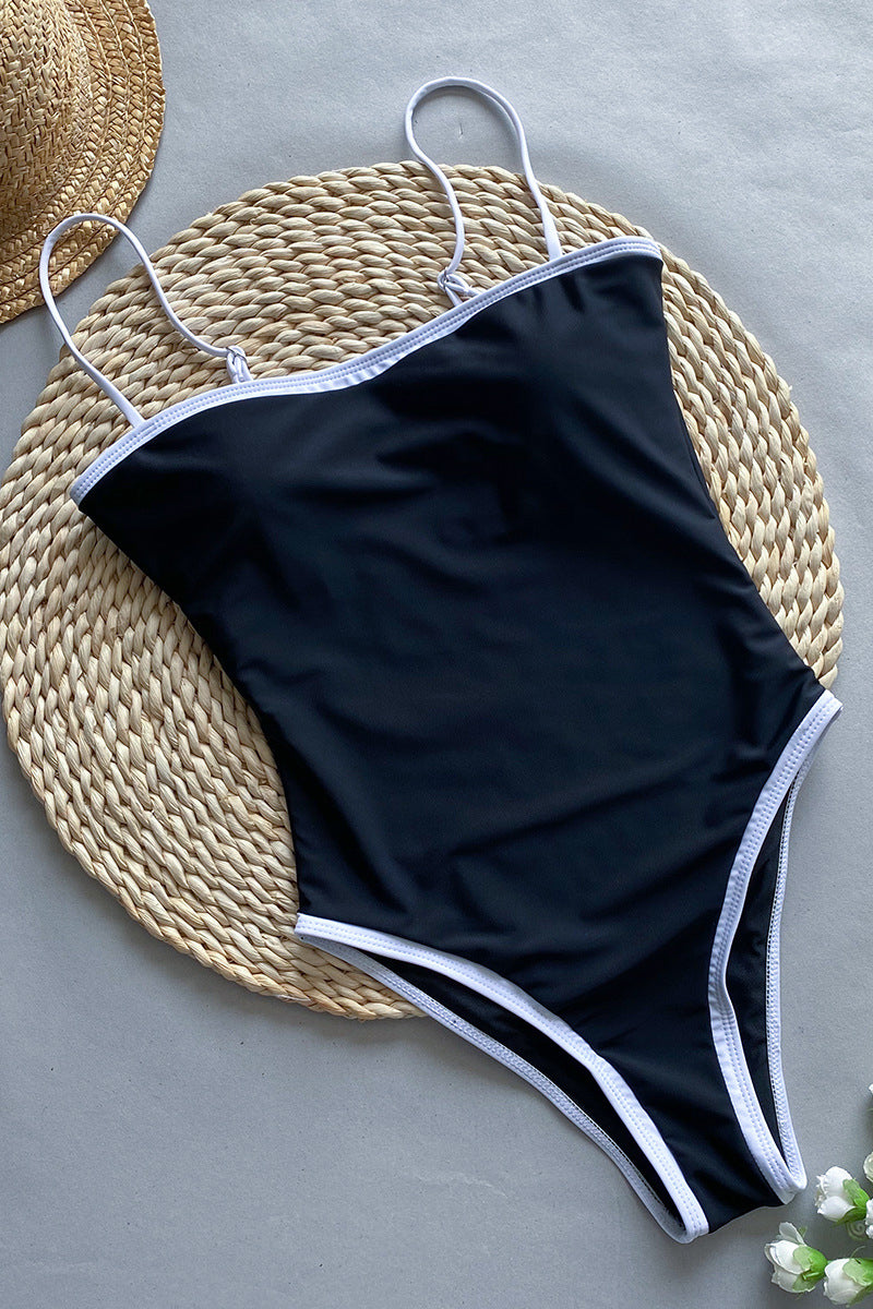 Elegant Strappy One-Piece Swimsuit