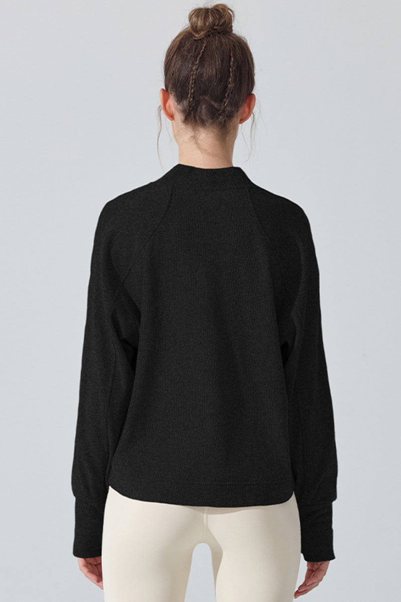 Relaxed Long Sleeve Open Front Cardigan