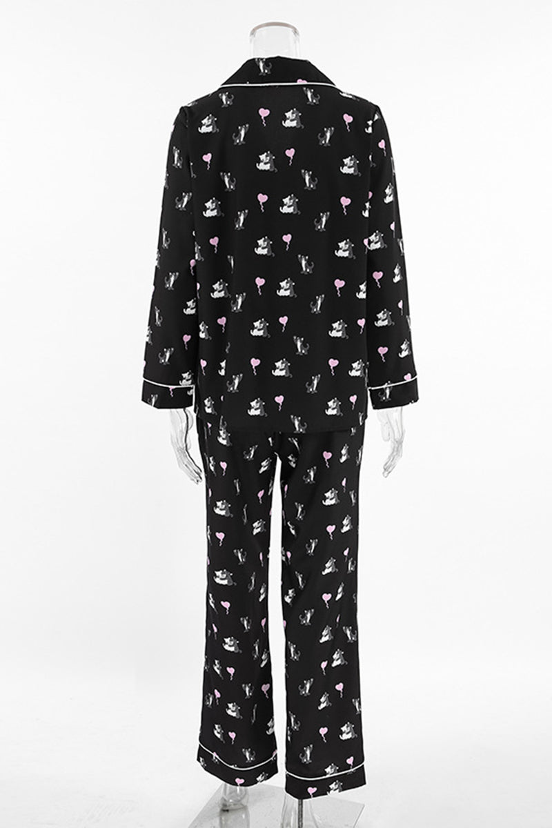 Cozy Print Pajama Set
