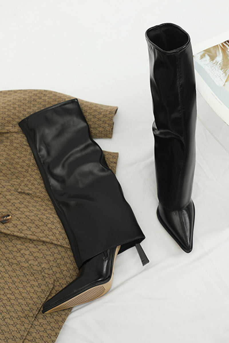 Classic High Heel Knee Boots