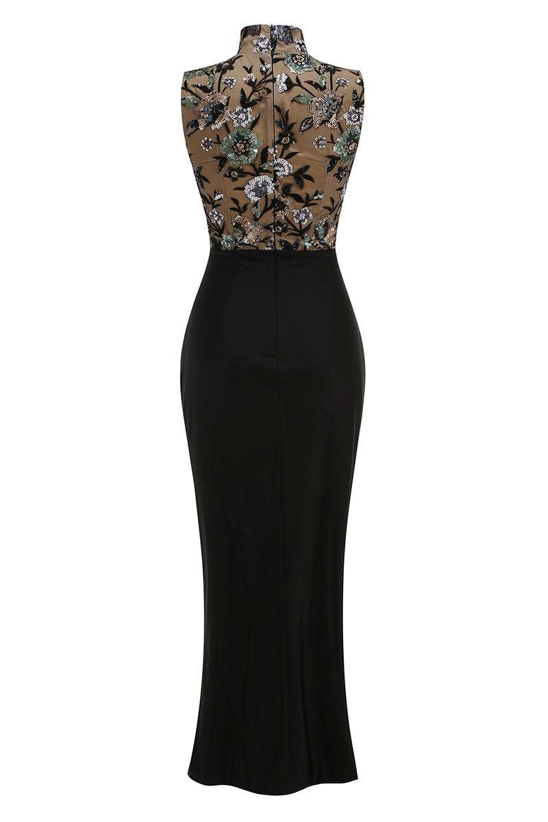Floral Sleeveless Bodycon Dress