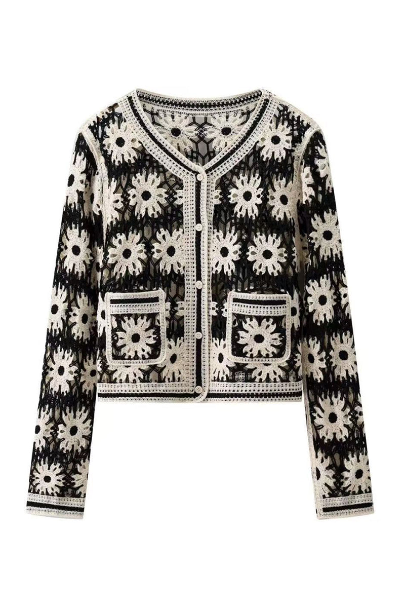 Floral Patterned Cardigan