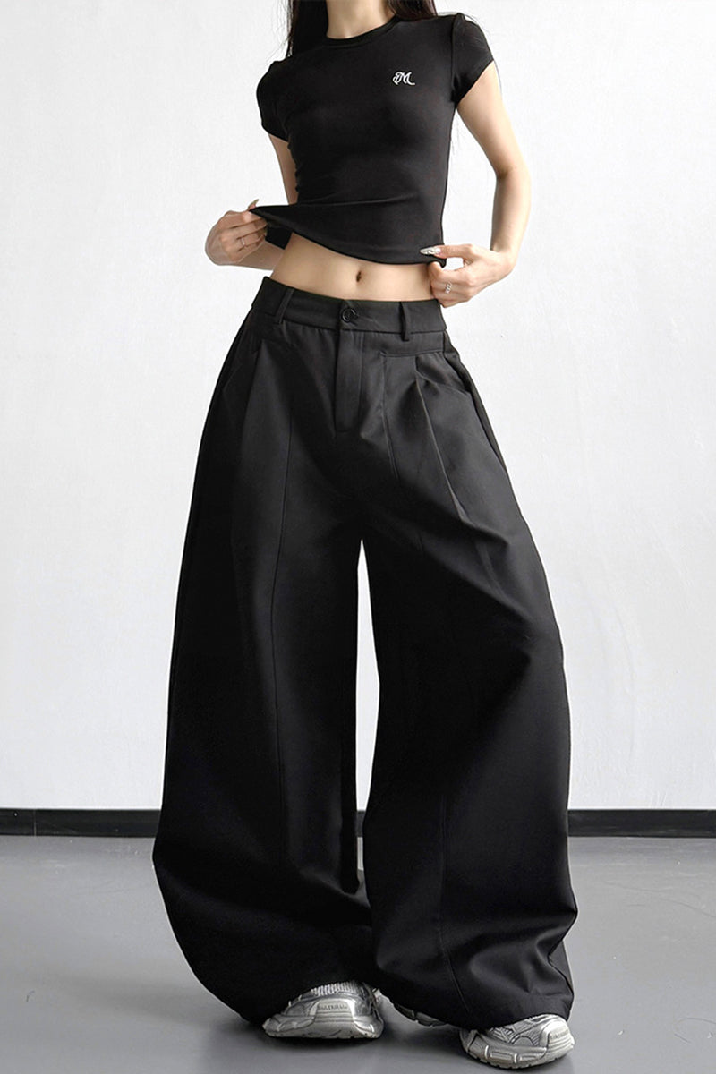 Oversized Wide-Leg Casual Pants