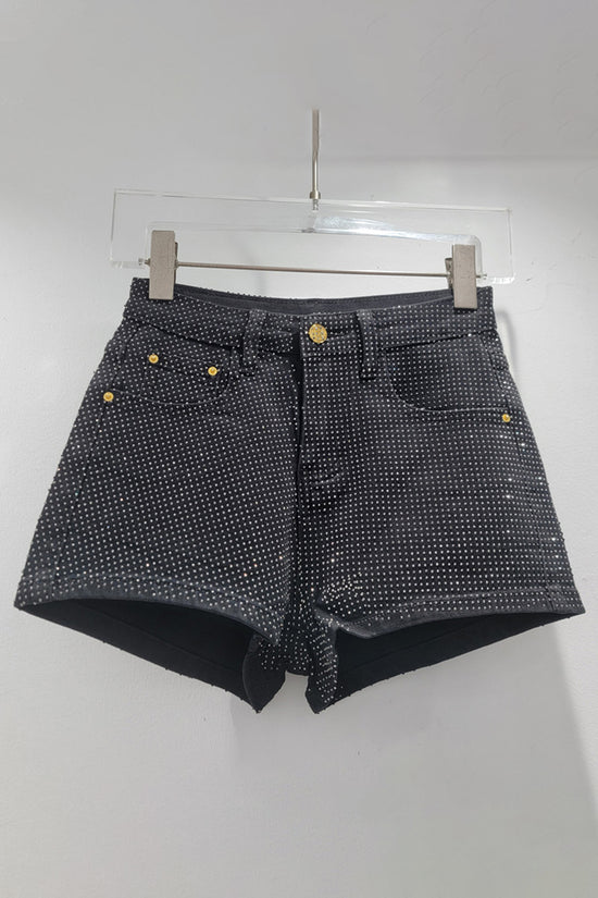Studded Denim Shorts