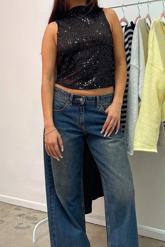 Sequin Sleeveless Tank Top