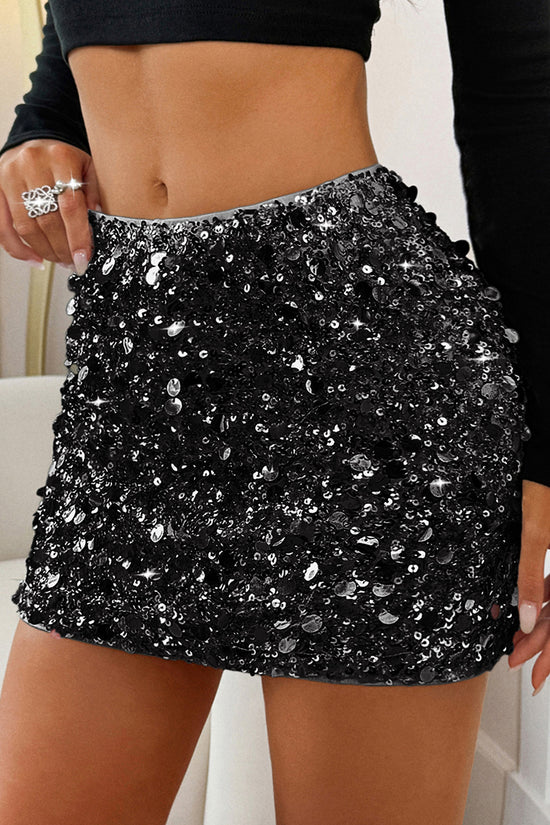 Sequin Glam Mini Skirt