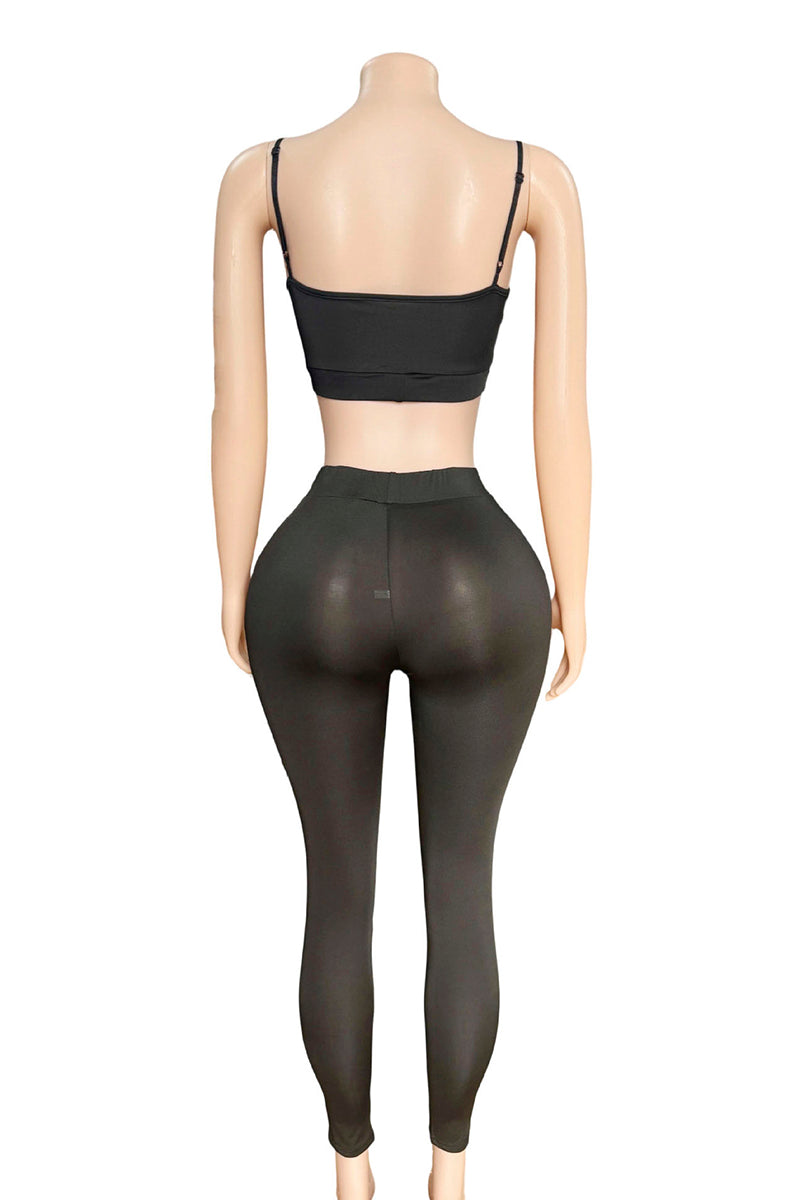 Chic Sleeveless Top and Pants Set