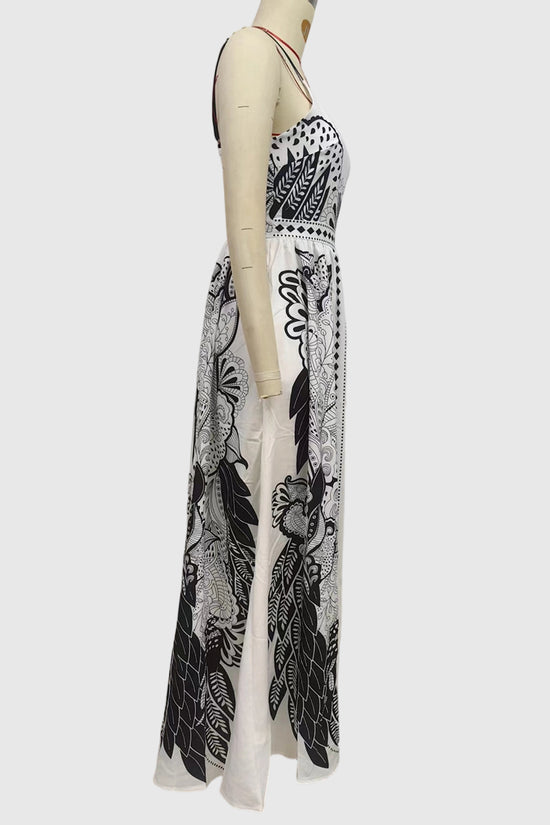 Stylish Printed Sleeveless Casual Dress