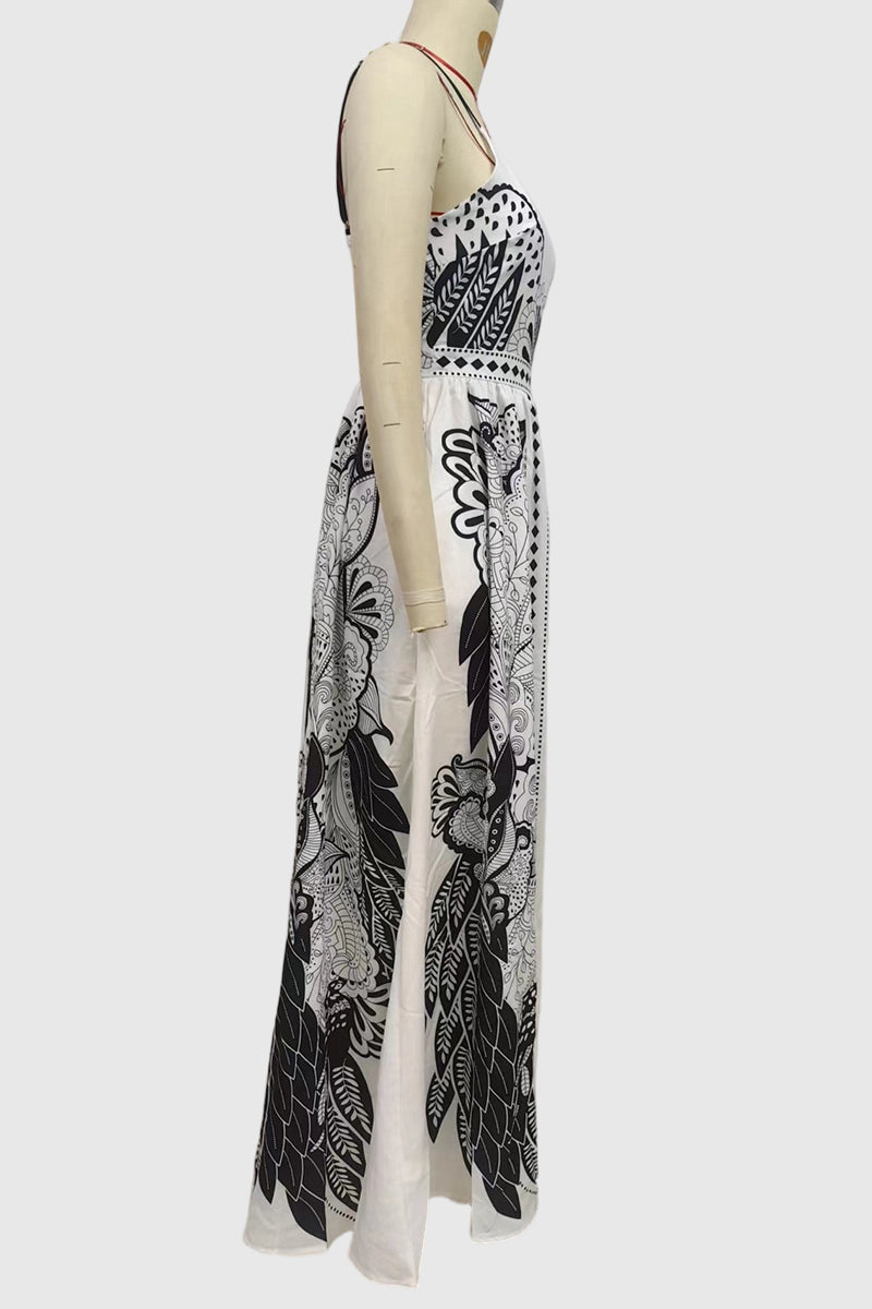 Stylish Printed Sleeveless Casual Dress