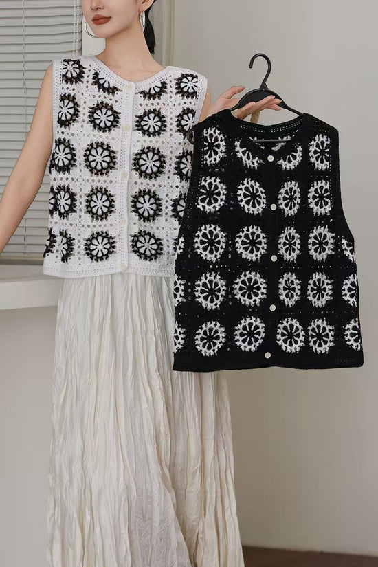 Stylish Crochet Pattern Sweater Vest