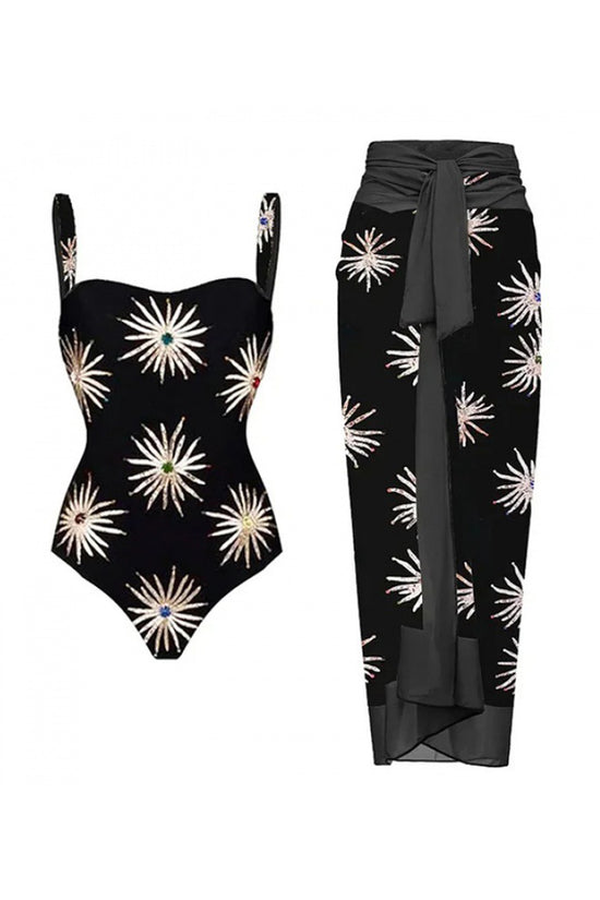 Sunburst Embellished Bikini Set