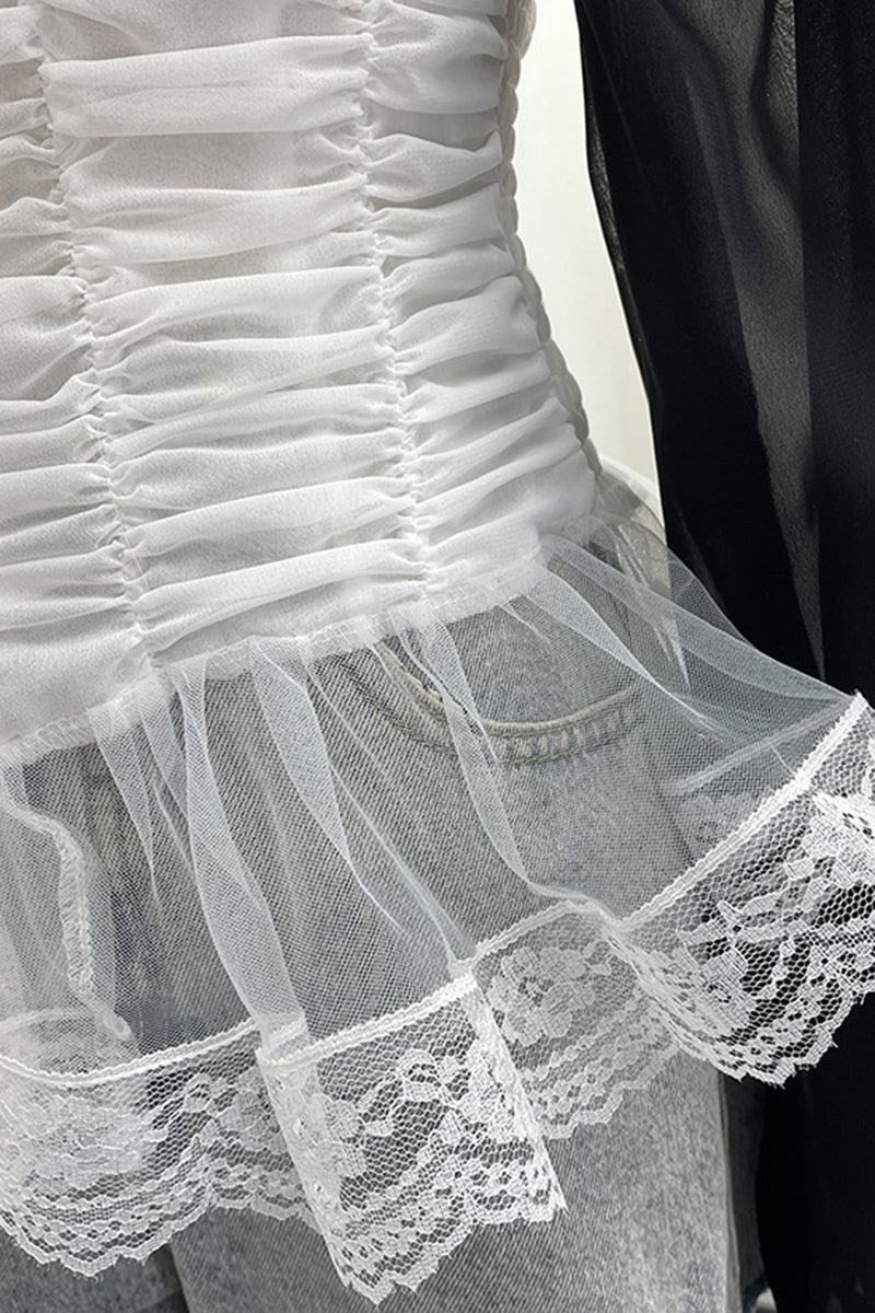 Ruched Button-Front Blouse