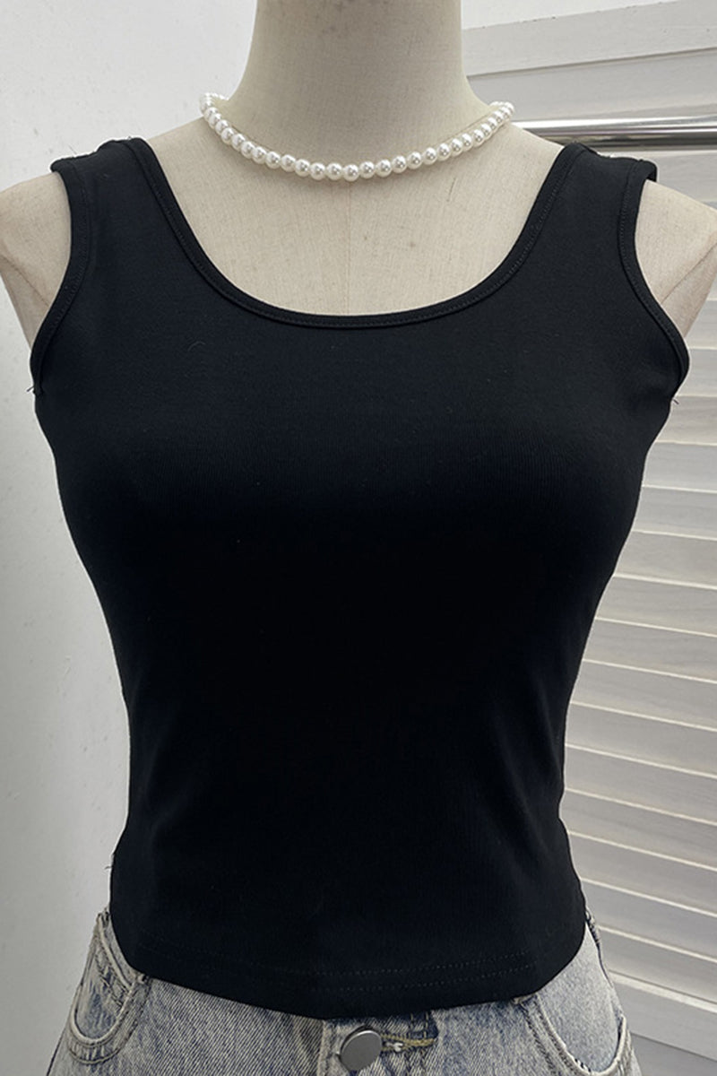 Floral Embellished Sleeveless Tank Top