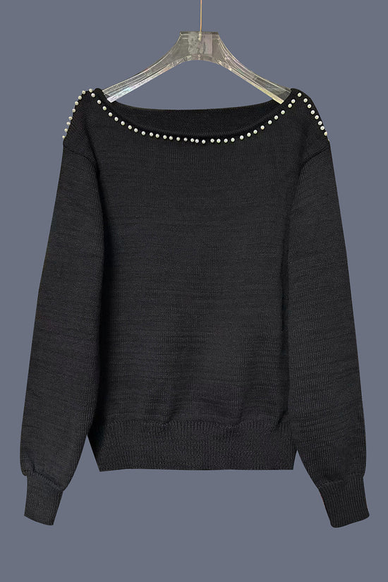 Studded Off-Shoulder Casual Top