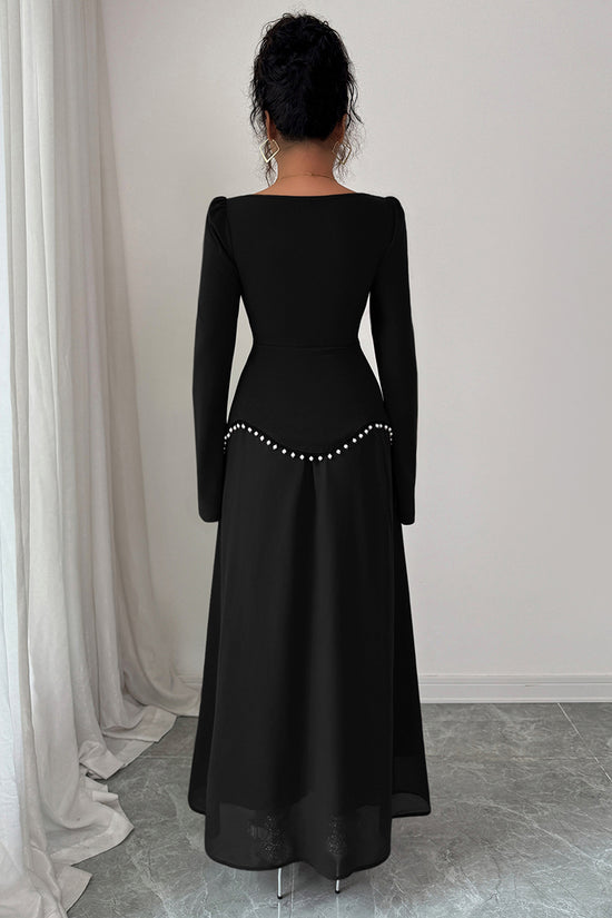 Elegant Square Neck Maxi Dress