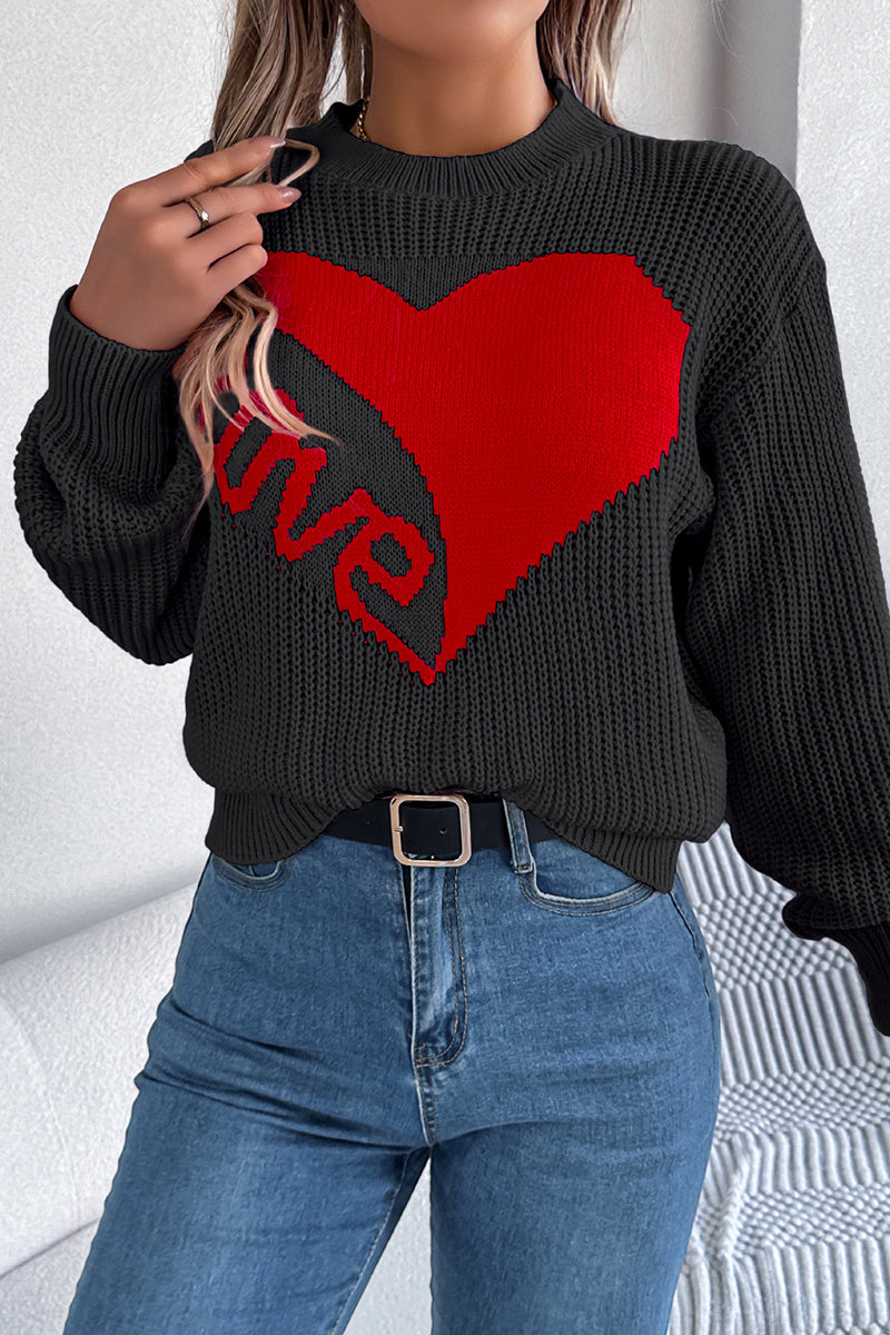 Heart Patterned Love Sweater