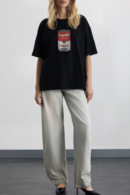 Iconic Soup Print Relaxed Fit T-Shirt