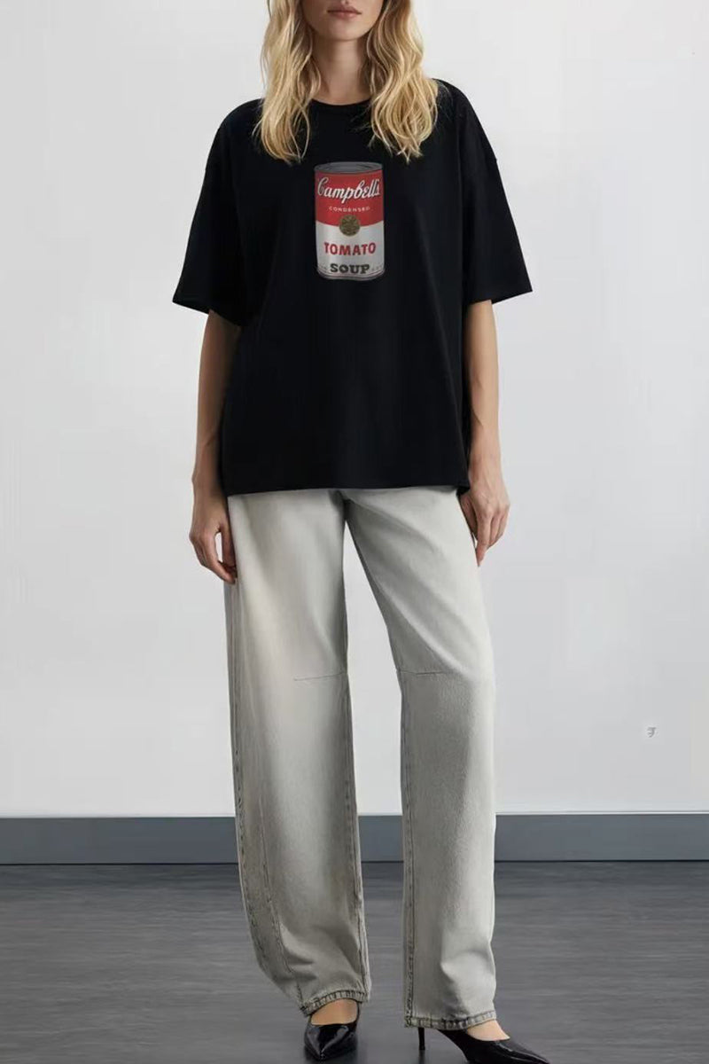 Iconic Soup Print Relaxed Fit T-Shirt