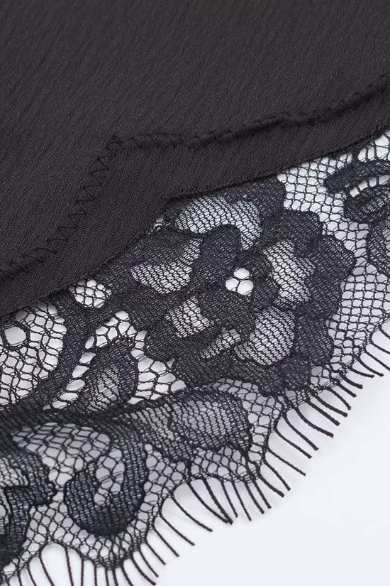 Asymmetrical Lace Hem Casual Dress