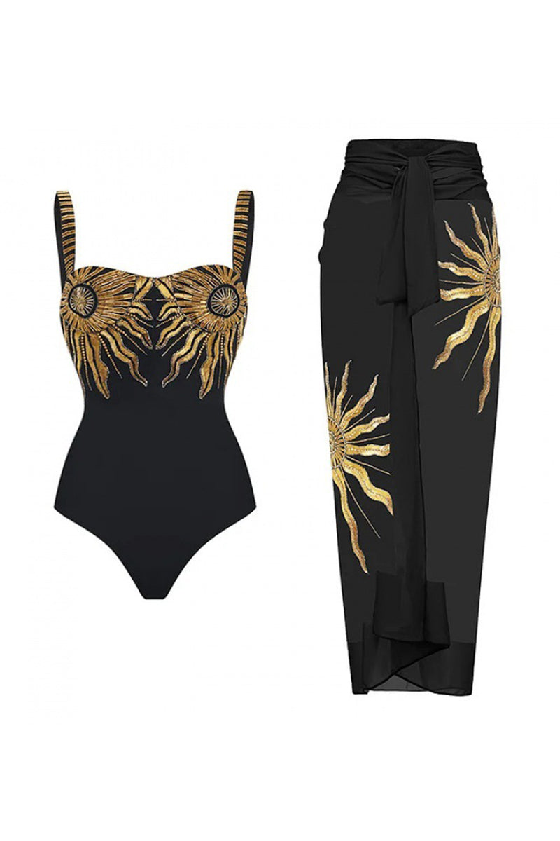 Sunburst Embellished Bikini Set