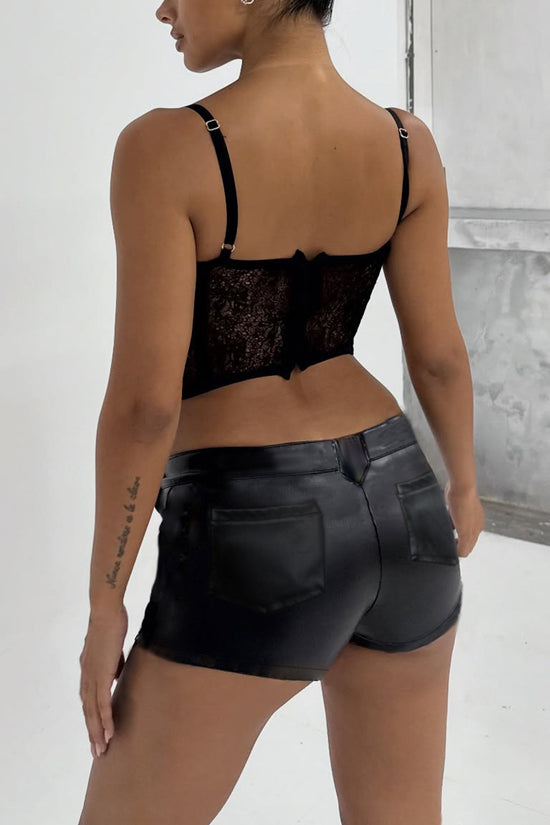 Sleek Studded Casual Shorts