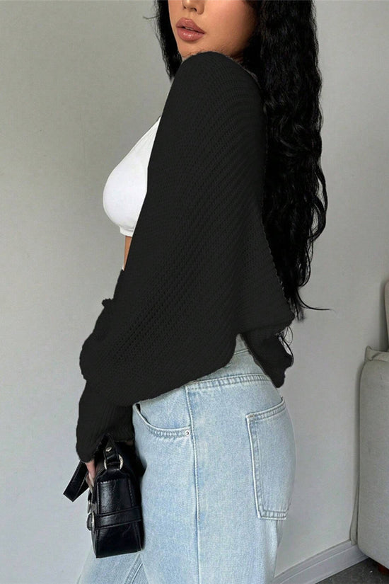 Cozy Open Front Cardigan Shrug