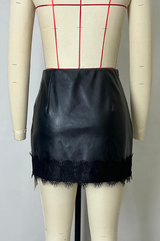 Lace Trim Mini Skirt with Elegant Style