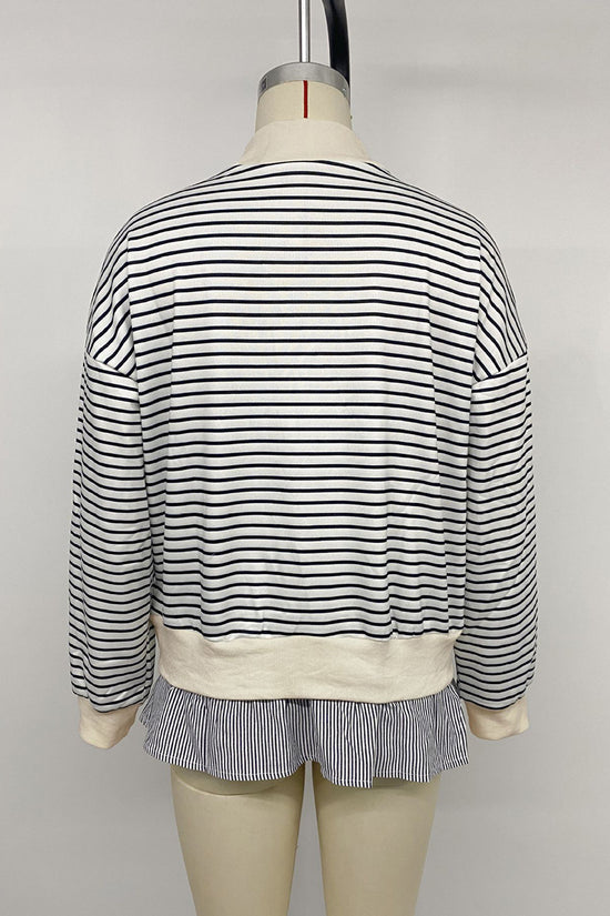 Striped Layered Sweatshirt