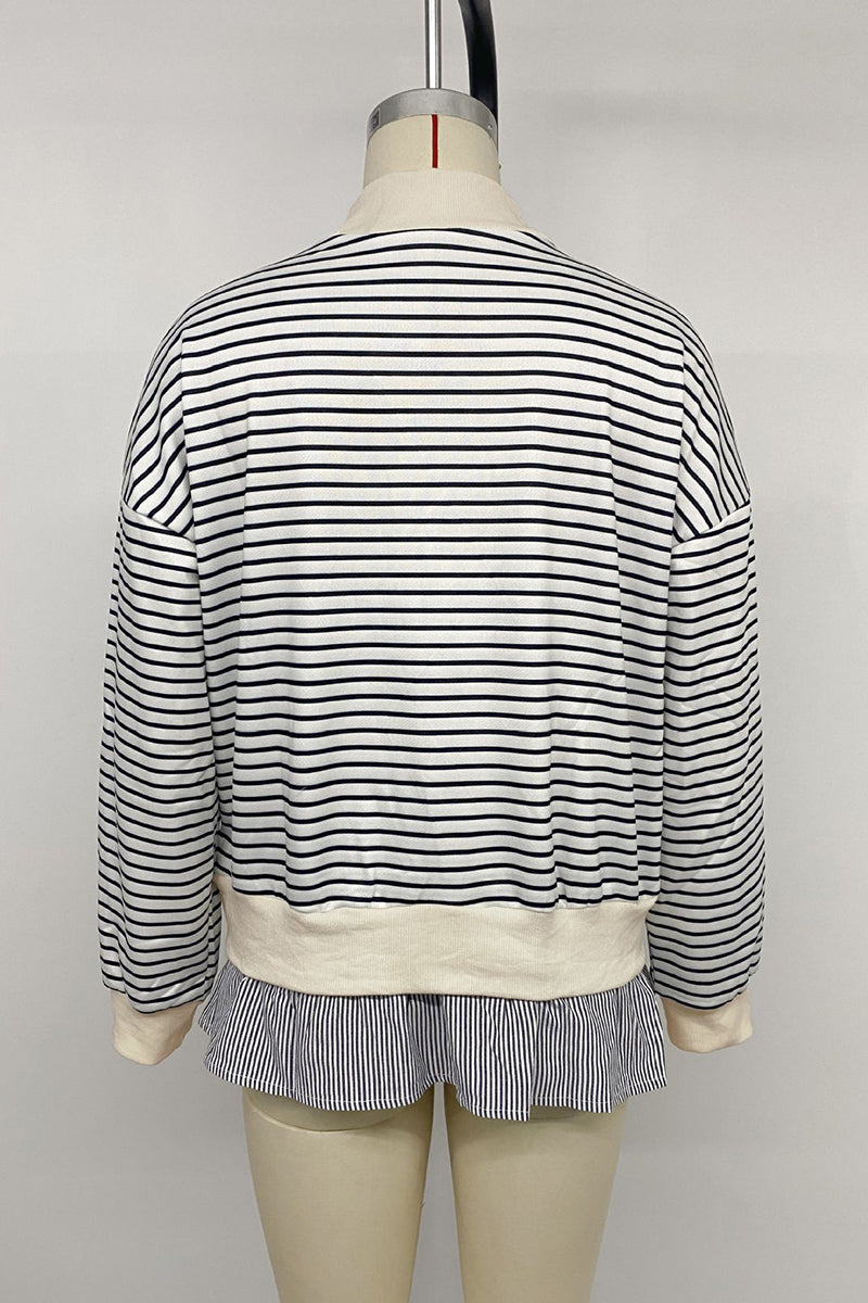 Striped Layered Sweatshirt