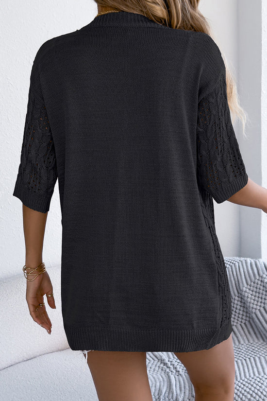 Chic Open-Knit Cardigan