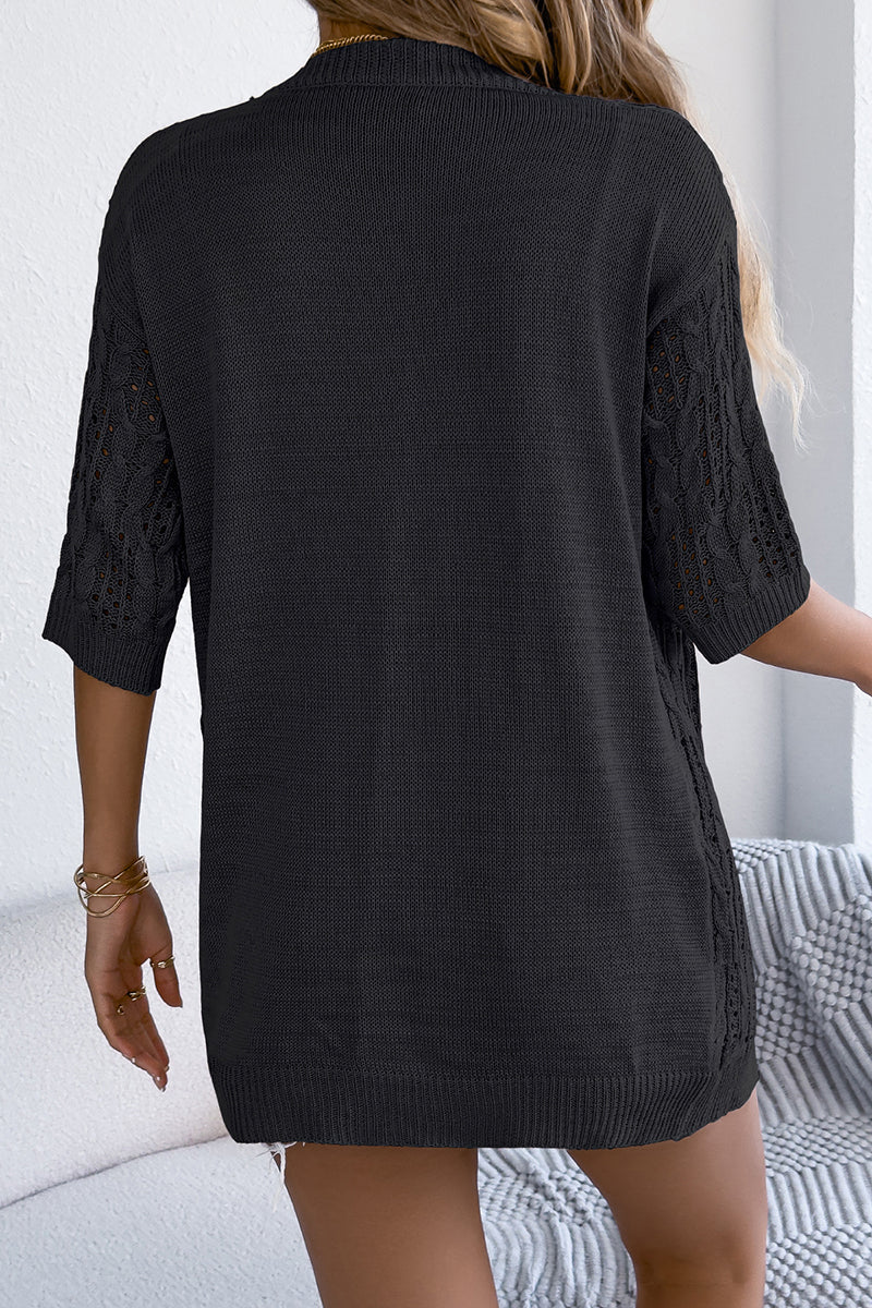 Chic Open-Knit Cardigan