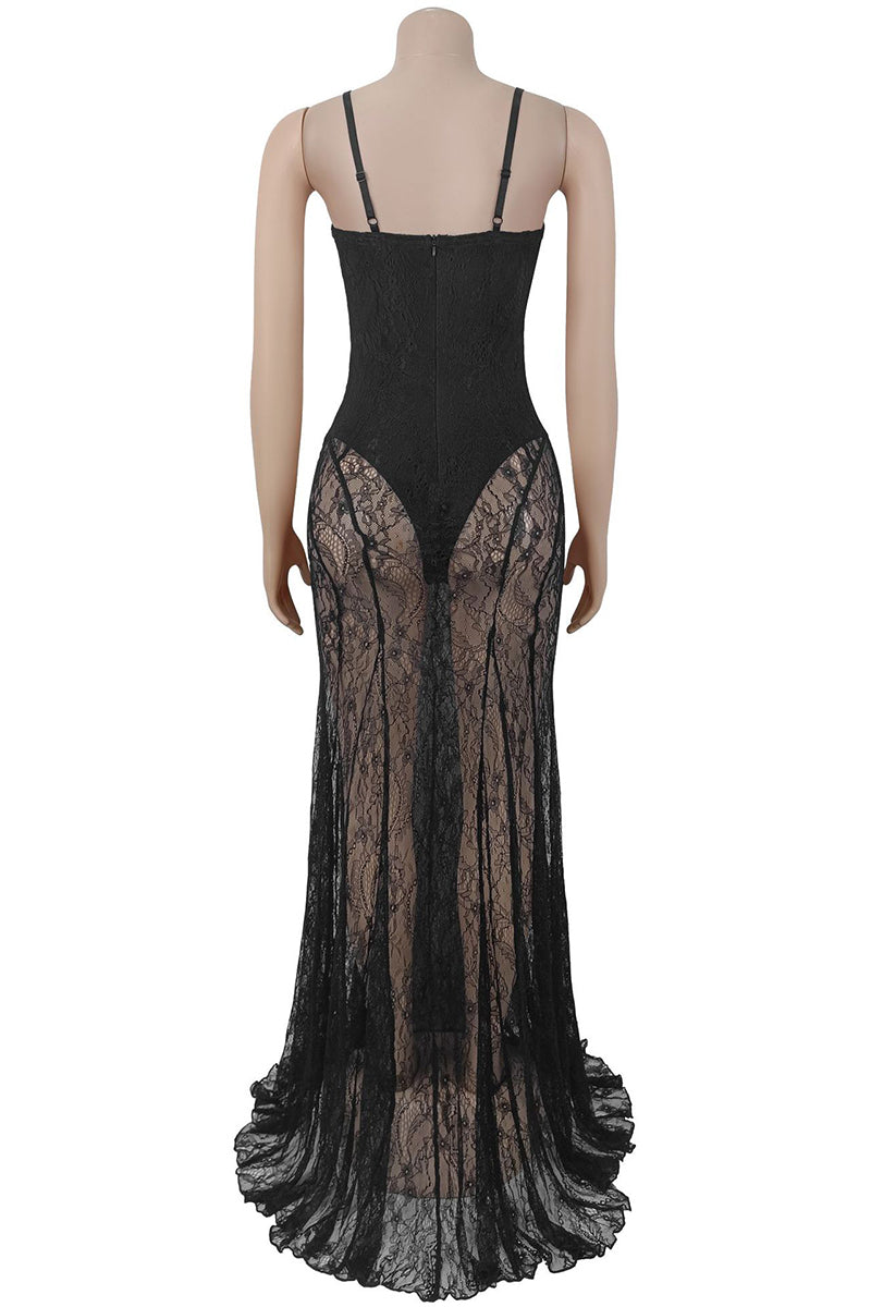 Elegance Sleeveless Sheer Bodycon Dress