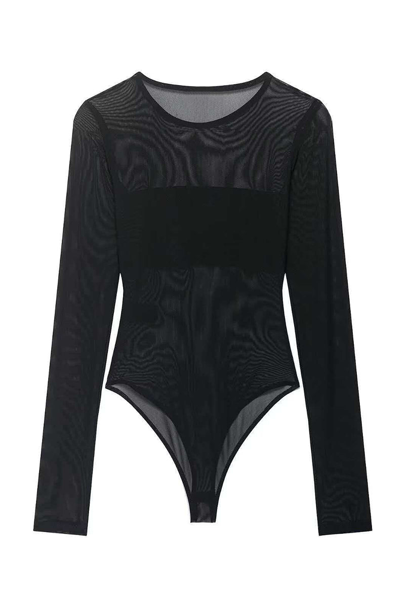 Mesh Long Sleeve Bodysuit