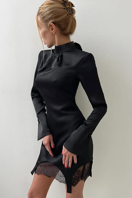 Elegant High Collar Bodycon Dress