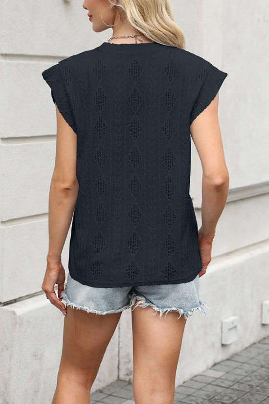 Elegant Sleeveless Geometric T-Shirt