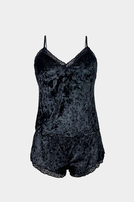 Lace Trim Sleeveless Pajama Set