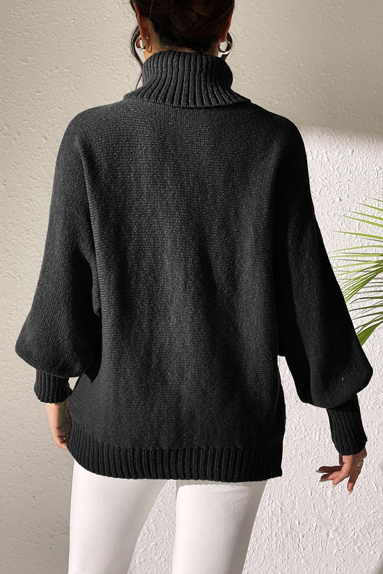 Pearl Embellished Turtleneck Sweater
