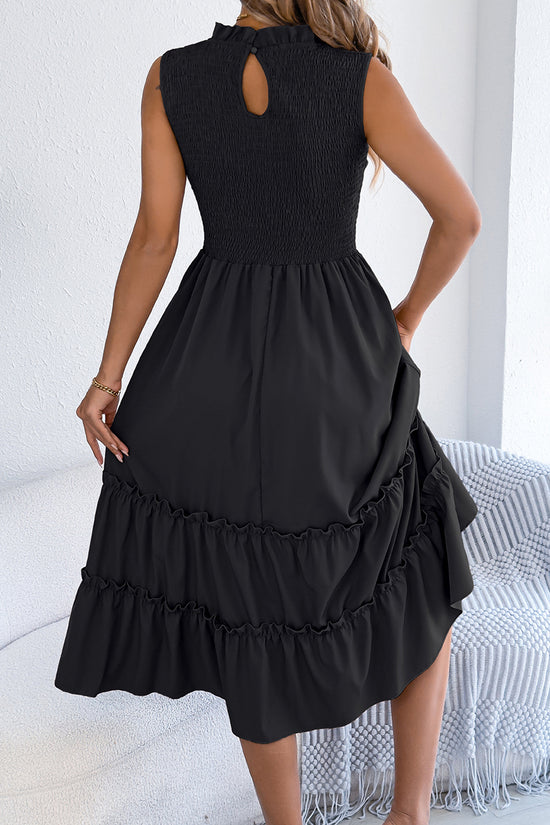 Sleeveless Smocked Casual Dress