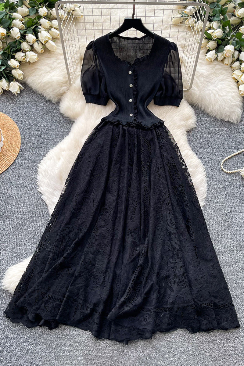 Elegant Button-Up Casual Maxi Dress