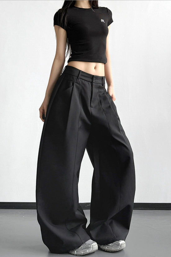 Oversized Wide-Leg Casual Pants