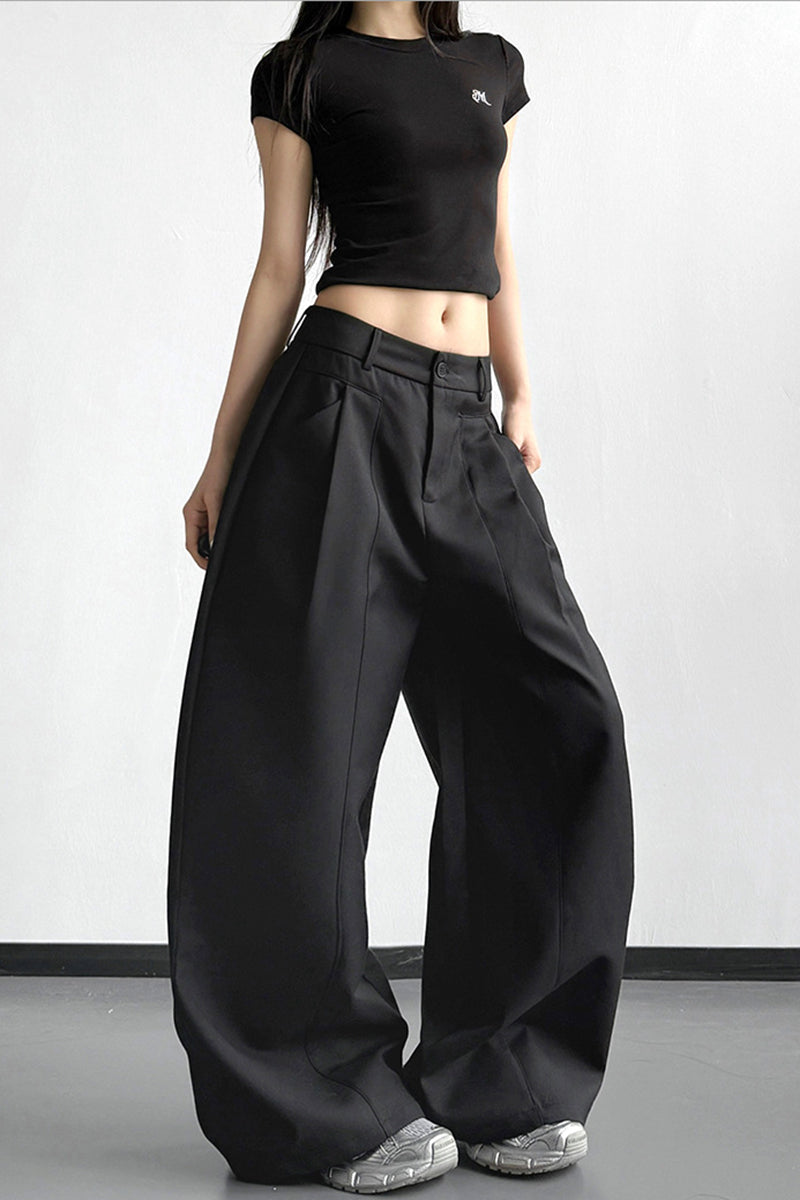Oversized Wide-Leg Casual Pants