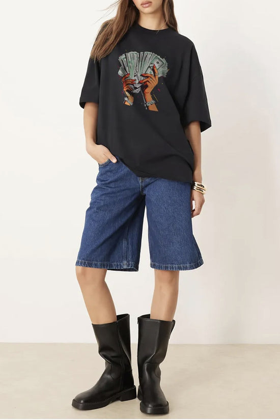 Graphic Money Oversized T-Shirt
