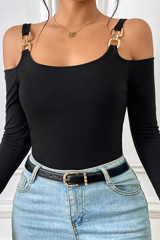 Off-Shoulder Long Sleeve Top
