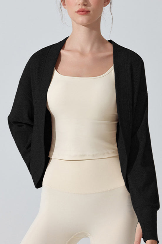 Relaxed Long Sleeve Open Front Cardigan